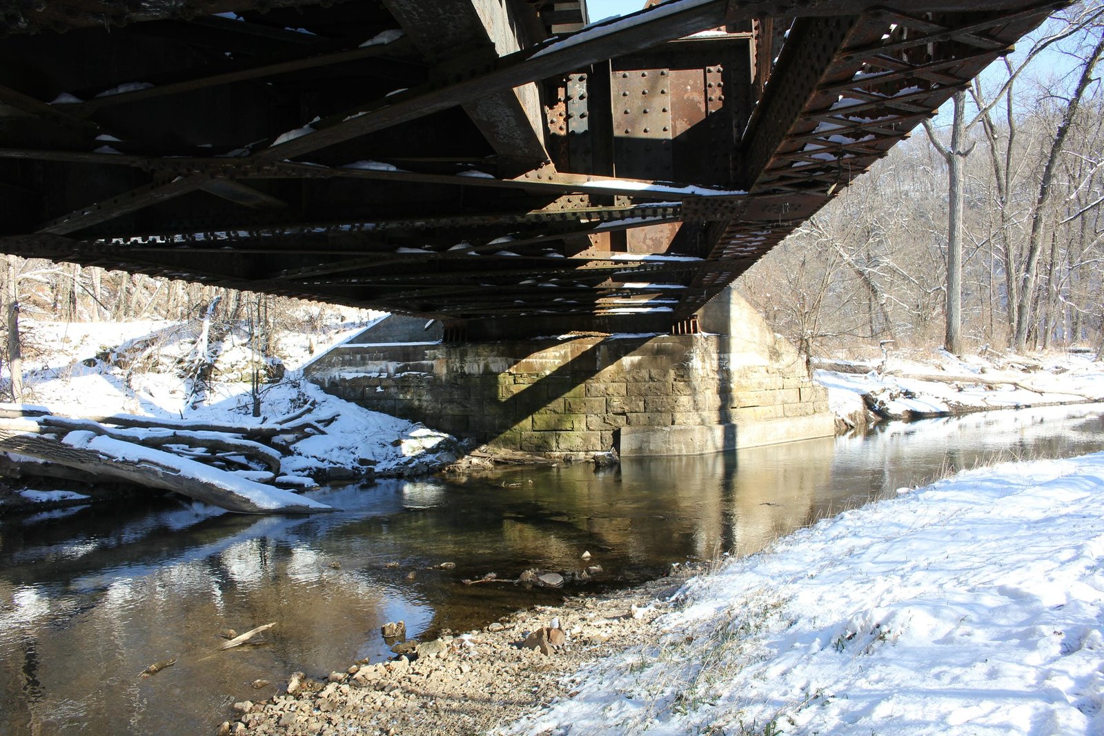 Under bridge
